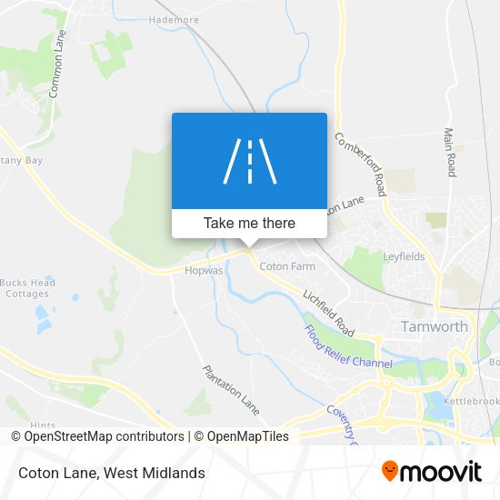 Coton Lane map