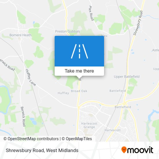 Shrewsbury Road map