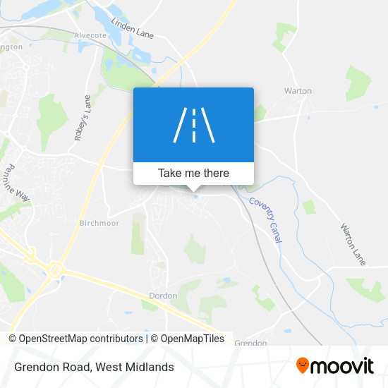 Grendon Road map