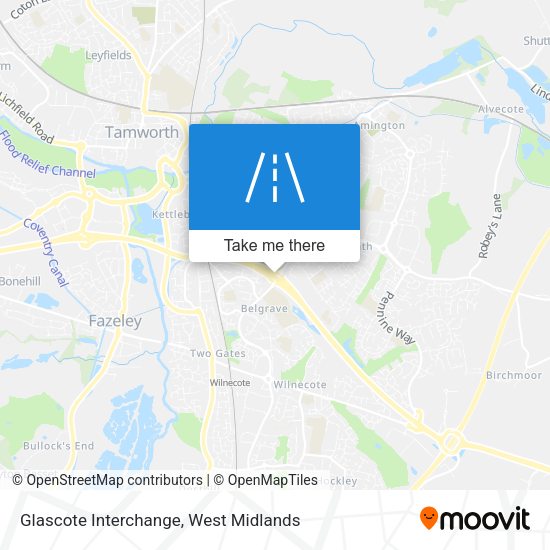 Glascote Interchange map