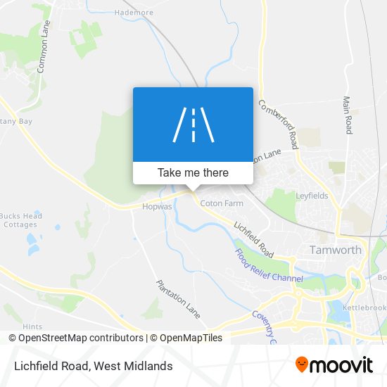 Lichfield Road map