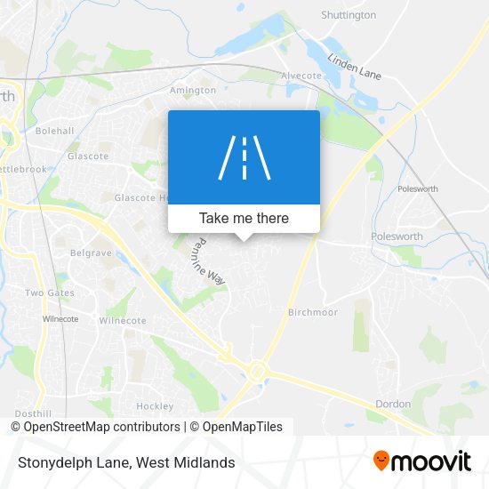 Stonydelph Lane map