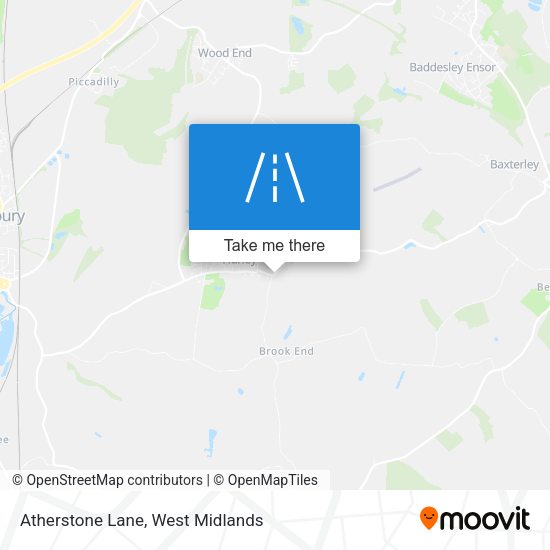 Atherstone Lane map