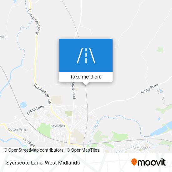 Syerscote Lane map