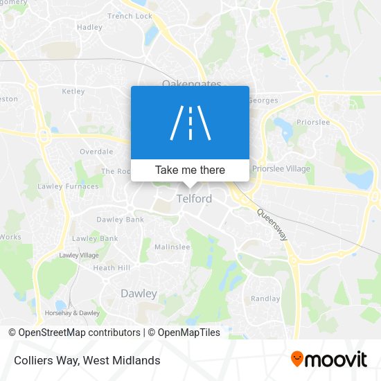 Colliers Way map