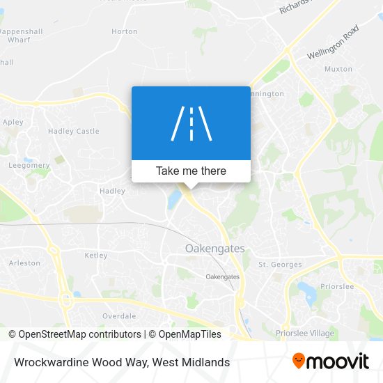 Wrockwardine Wood Way map