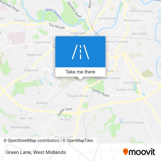 Green Lane map