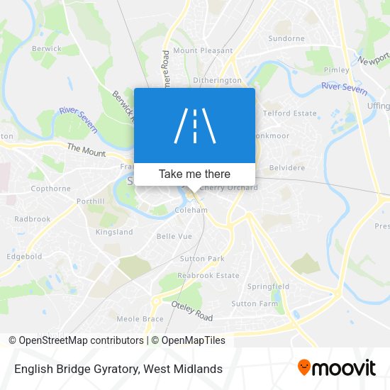 English Bridge Gyratory map
