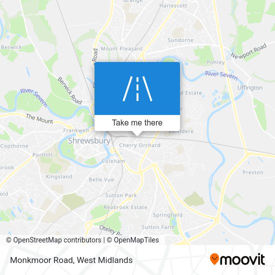 Monkmoor Road map