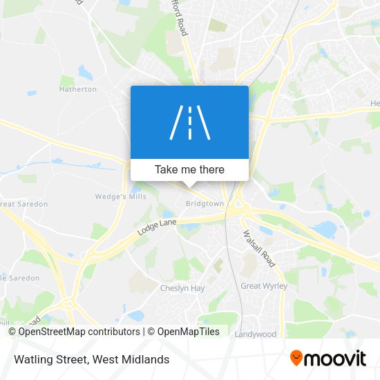 Watling Street map