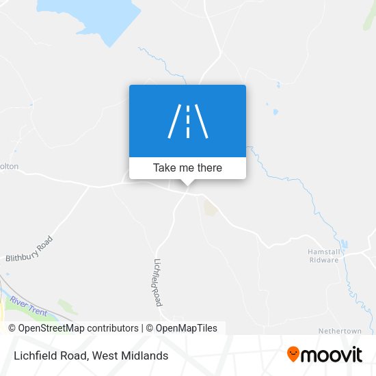 Lichfield Road map