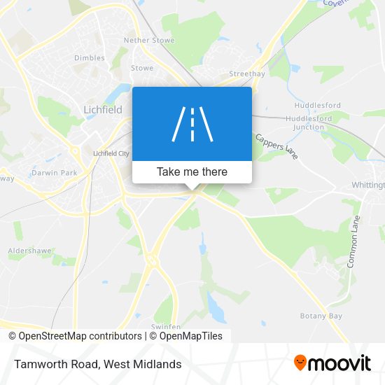 Tamworth Road map