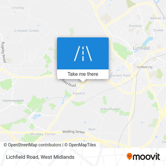 Lichfield Road map