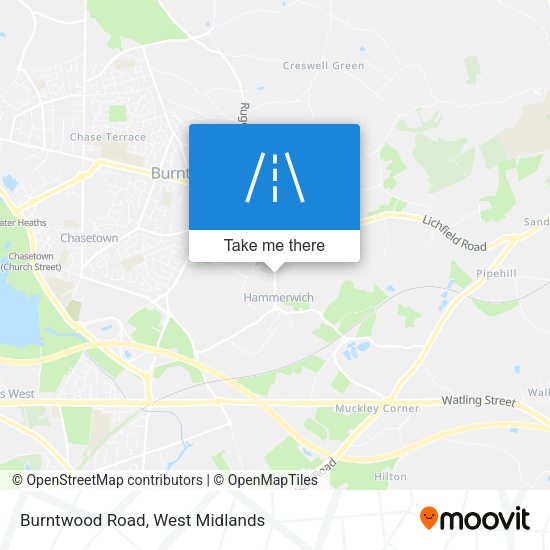 Burntwood Road map