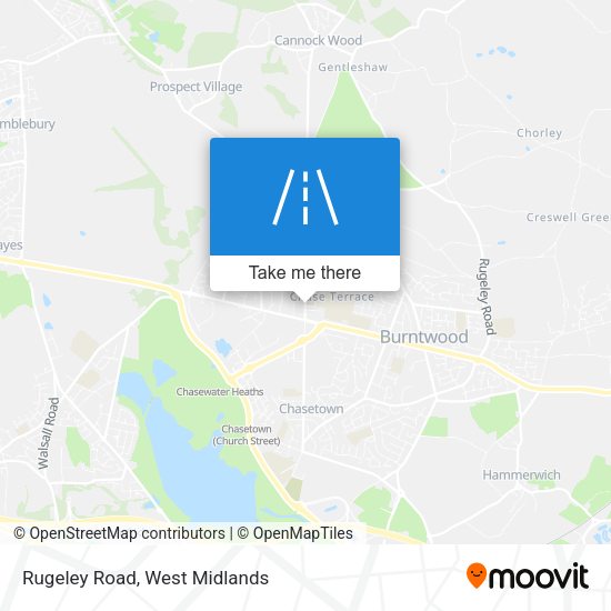 Rugeley Road map