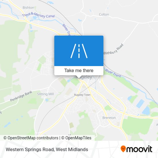 Western Springs Road map