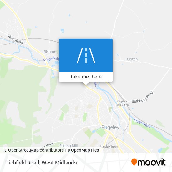 Lichfield Road map