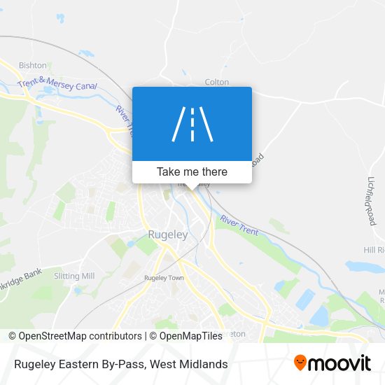 Rugeley Eastern By-Pass map