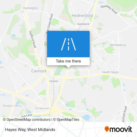 Hayes Way map