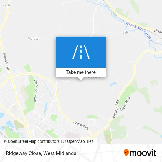 Ridgeway Close map