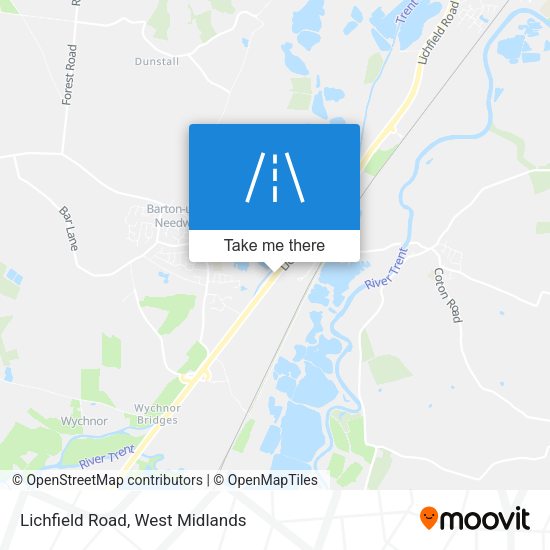 Lichfield Road map