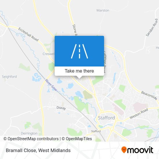 Bramall Close map