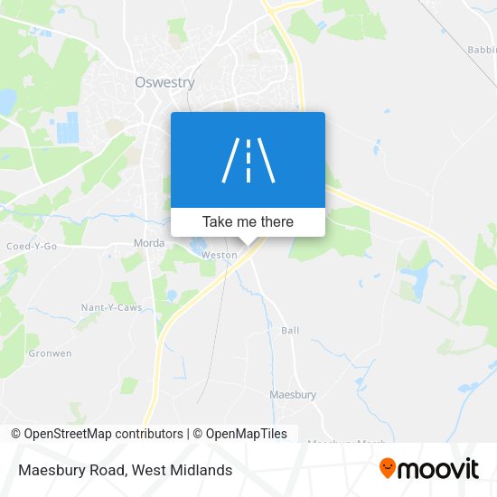 Maesbury Road map