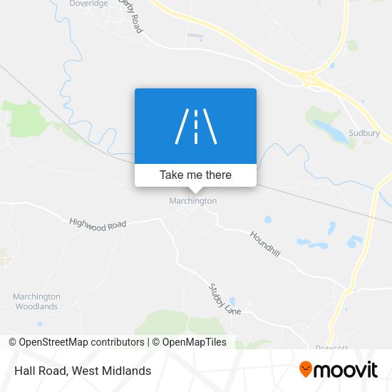Hall Road map