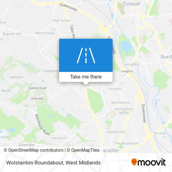 Wolstanton Roundabout map