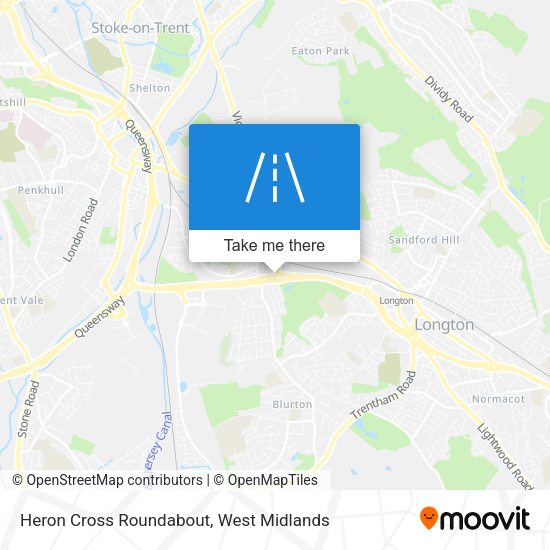 Heron Cross Roundabout map