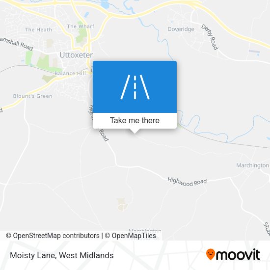 Moisty Lane map