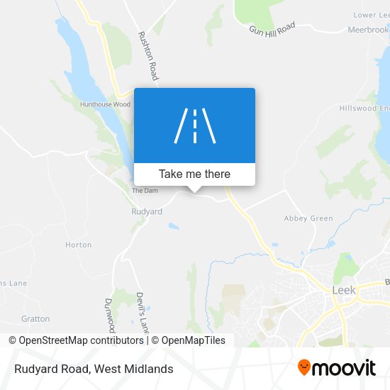 Rudyard Road map
