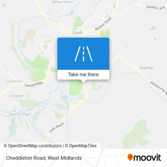 Cheddleton Road map
