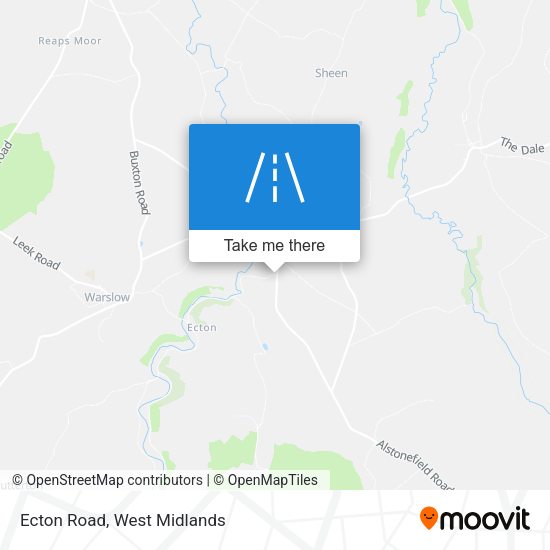 Ecton Road map