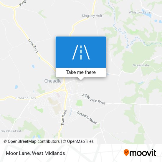 Moor Lane map