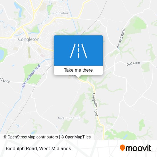 Biddulph Road map