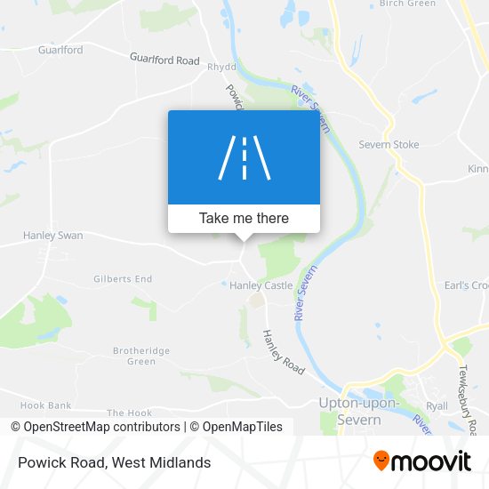 Powick Road map