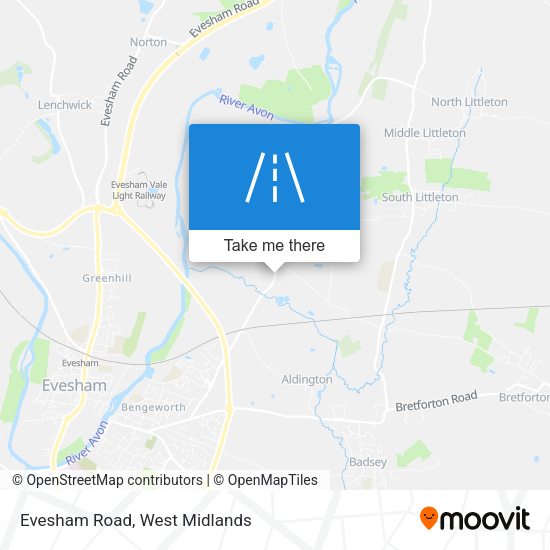 Evesham Road map