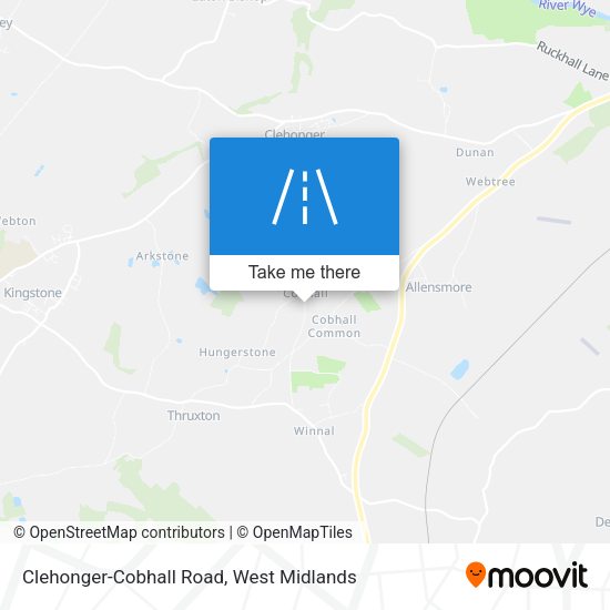 Clehonger-Cobhall Road map