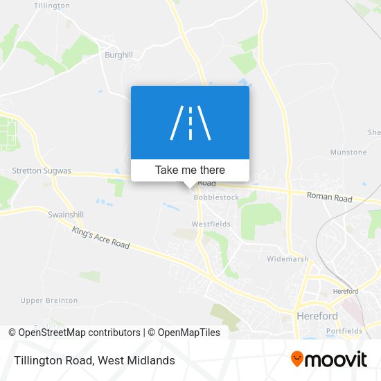 Tillington Road map