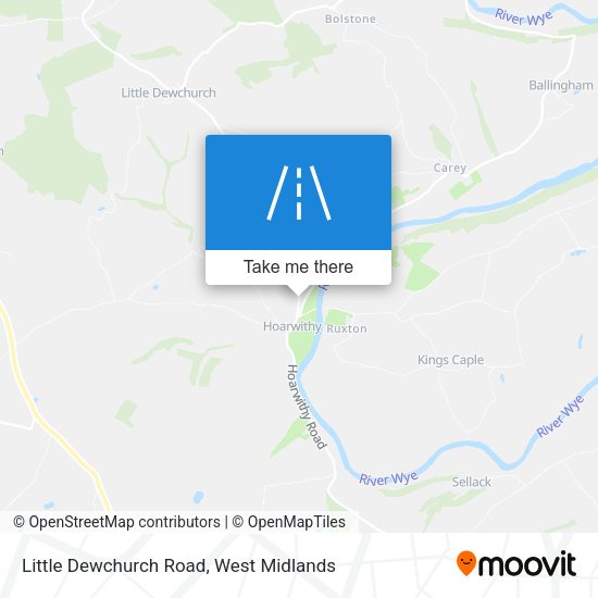 Little Dewchurch Road map