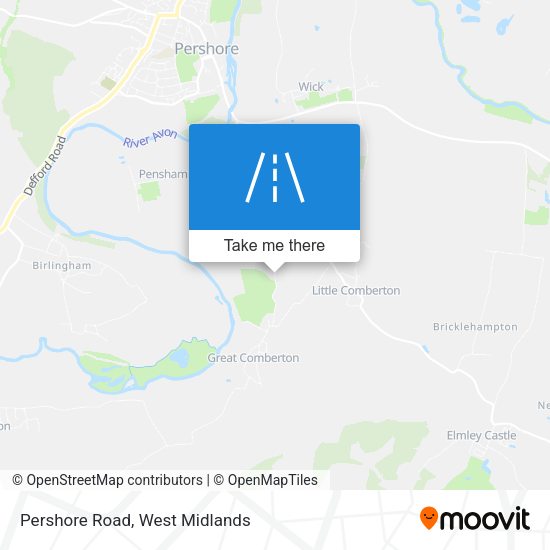 Pershore Road map