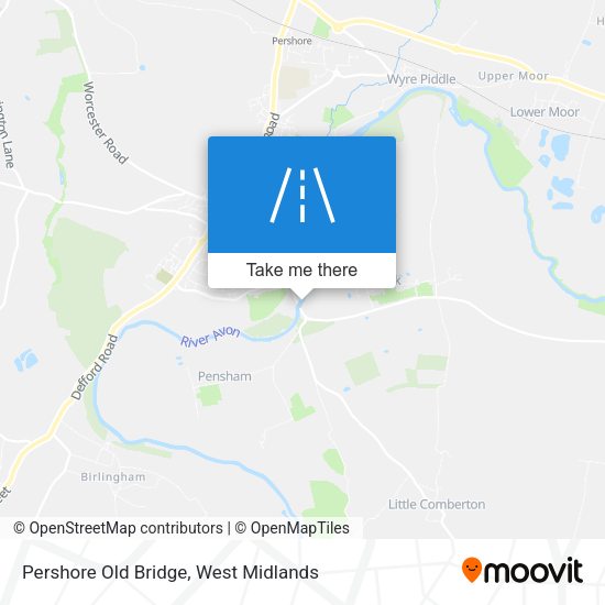 Pershore Old Bridge map