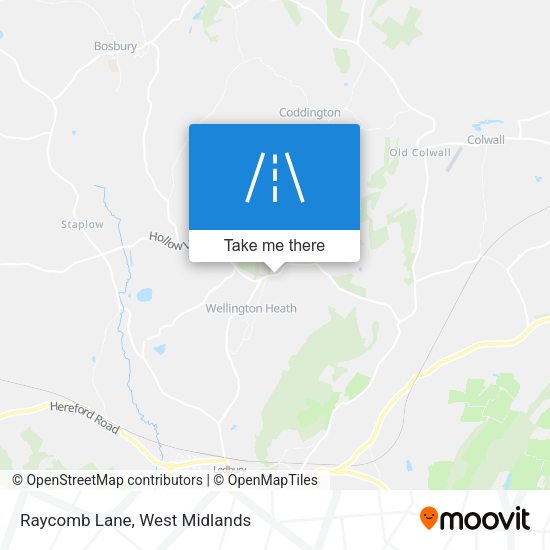Raycomb Lane map