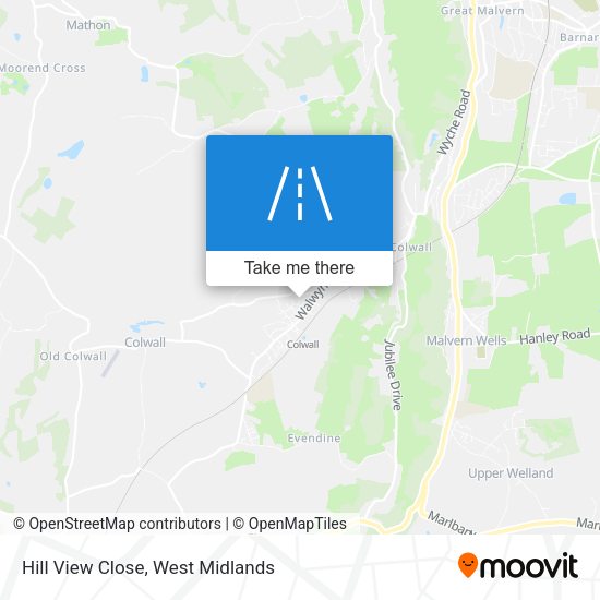 Hill View Close map