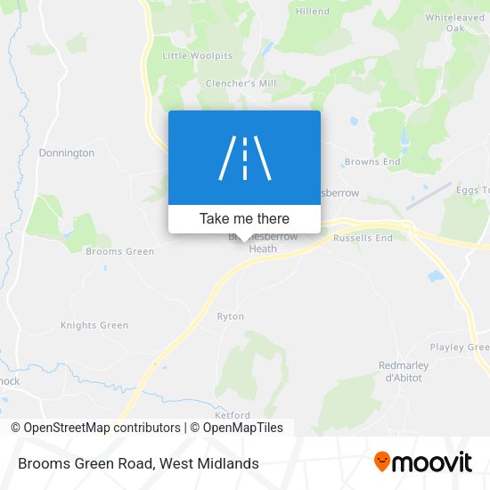 Brooms Green Road map