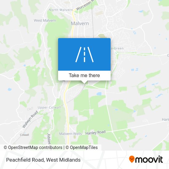 Peachfield Road map