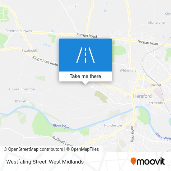 Westfaling Street map