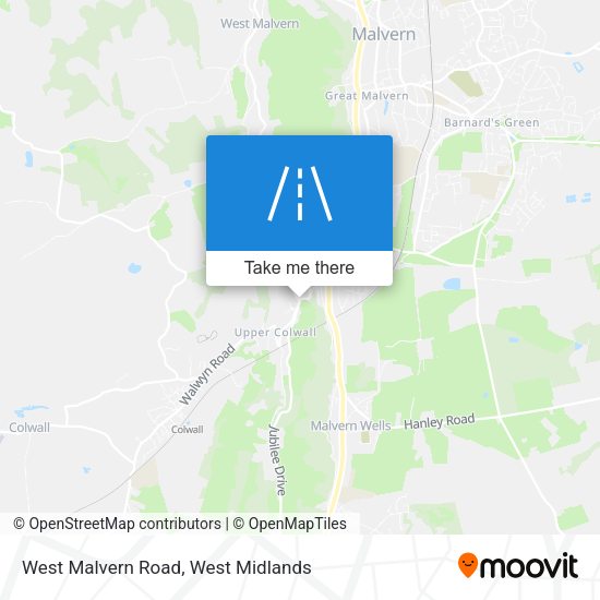 West Malvern Road map
