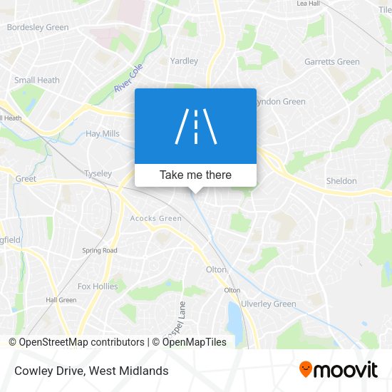 Cowley Drive map